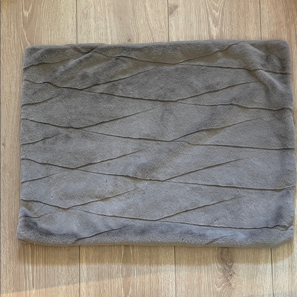 UGG Gray Faux Fur Sham Pillow